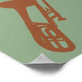 Trombone Pop Art Poster (Hoek)
