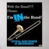 Trombone Poster "Ik ben in de band" (Voorkant)