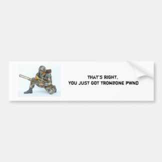 Trombone pwn bumpersticker