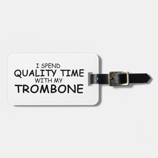 Trombone Quality Time Bagagelabel (Voorkant horizontaal)