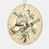 Trombone Rhythm Keramisch Ornament (Links)
