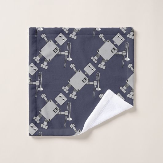 Trombone Robot Bad Handdoek (Wasdoekje)