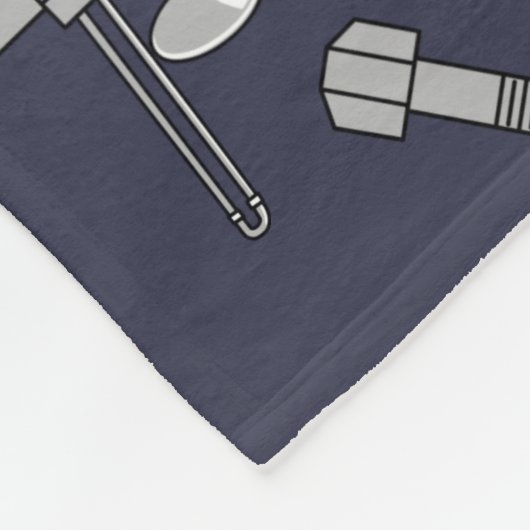 Trombone Robot Fleece Deken (Hoek)