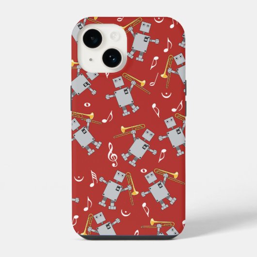 Trombone Robot iPhone Hoesje (Achterkant)