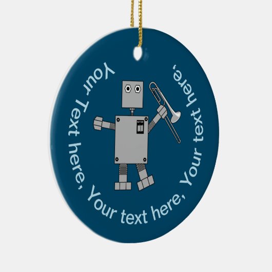 Trombone Robot Keramisch Ornament (Rechts)