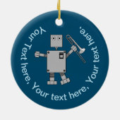 Trombone Robot Keramisch Ornament (Achterkant)