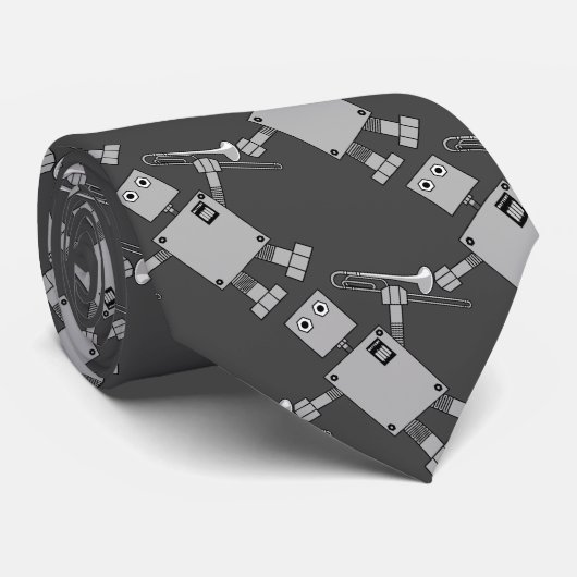 Trombone Robot Stropdas (Opgerold)