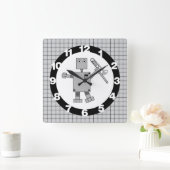 Trombone Robot Vierkante Klok (Huis)