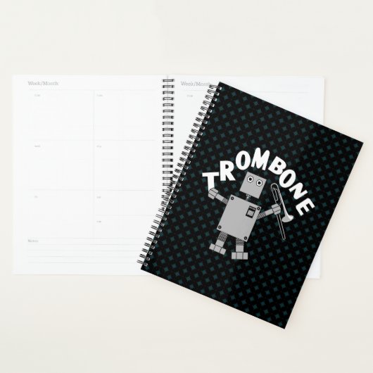 Trombone Robot Wit Tekst Planner (Display)