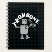 Trombone Robot Wit Tekst Planner (Voorkant)