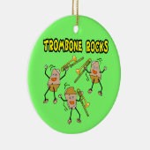 Trombone Rocks Keramisch Ornament (Rechts)