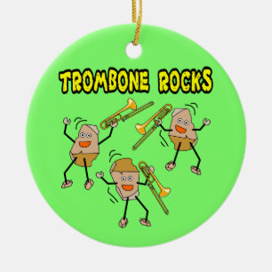 Trombone Rocks Keramisch Ornament