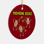 Trombone Rocks Keramisch Ornament (Rechts)