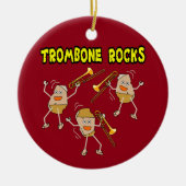 Trombone Rocks Keramisch Ornament (Voorkant)