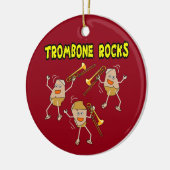 Trombone Rocks Keramisch Ornament (Links)