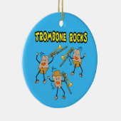 Trombone Rocks Keramisch Ornament (Rechts)