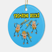 Trombone Rocks Keramisch Ornament (Links)