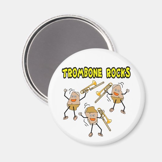 Trombone Rocks Magneet (Voorkant / Achterkant)