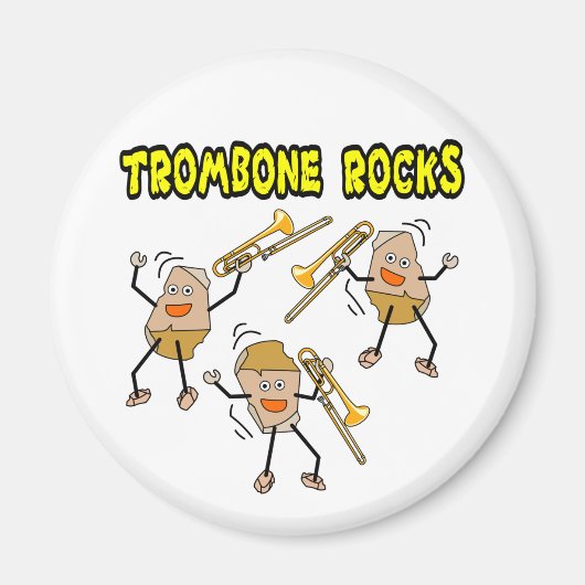 Trombone Rocks Magneet (Voorkant)