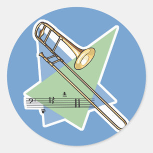 trombone ronde sticker