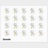 Trombone Ronde Sticker (Vel)