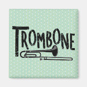 Trombone Rough Text Magneet (Voorkant)