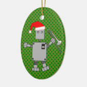 Trombone Santa Hat Robot Keramisch Ornament (Links)