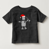 Trombone Santa Hat Robot Kinder Shirts (Voorkant)