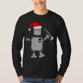 Trombone Santa Hat Robot T-shirt (Voorkant)
