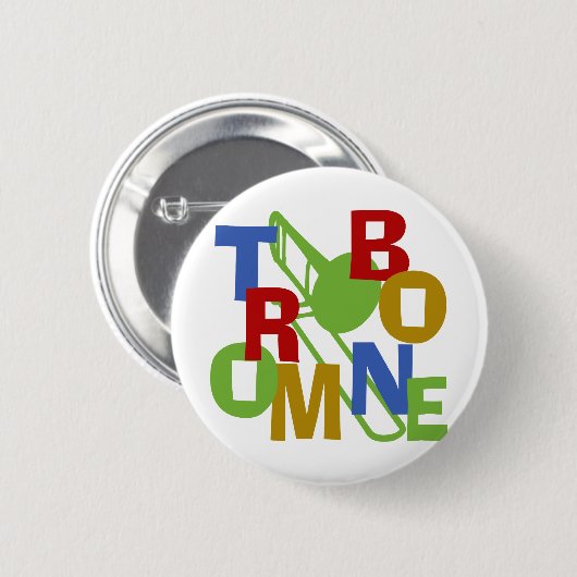 Trombone Scramble Ronde Button 5,7 Cm (Voorkant /achterkant)