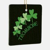 Trombone Shamrocks Arc Keramisch Ornament (Rechts)