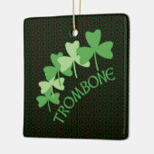 Trombone Shamrocks Arc Keramisch Ornament (Links)