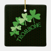 Trombone Shamrocks Arc Keramisch Ornament (Achterkant)