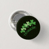 Trombone Shamrocks Arc Ronde Button 3,2 Cm (Voorkant /achterkant)