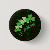 Trombone Shamrocks Arc Ronde Button 3,2 Cm (Voorkant)