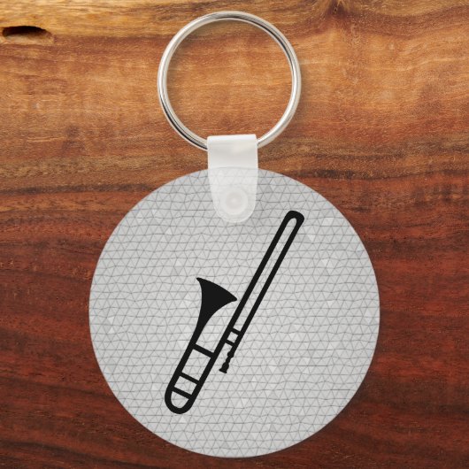Trombone silhouette sleutelhanger (Voorkant)