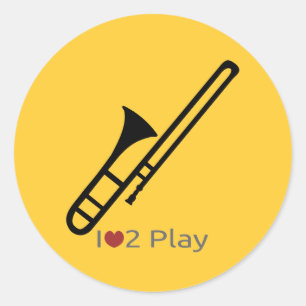 Trombone silhouette sticker