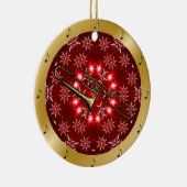 Trombone ~ Silver ~ Red~ Gold ~ Kerstmis ~ Keramisch Ornament (Rechts)