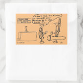 Trombone smokkel Rechthoekige Sticker (Tas)