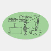 Trombone Smuggable Oval Sticker (Voorkant)