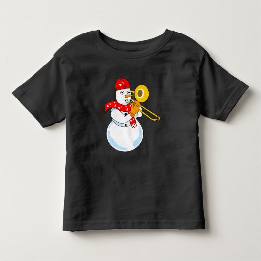 Trombone Snowman Kinder Shirts (Voorkant)