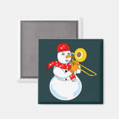 Trombone Snowman Magneet (Voorkant / Achterkant)