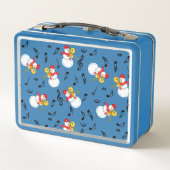 Trombone Snowman Muzieknoten Patroon (Achterkant)