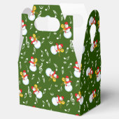 Trombone Snowman Muzieknoten Patroon Bedankdoosjes (Geopend)