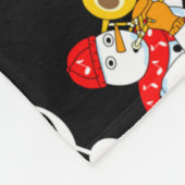 Trombone Snowman Muzieknoten Patroon Fleece Deken (Hoek)
