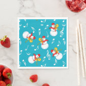 Trombone Snowman Muzieknoten Patroon Servet (Insitu)