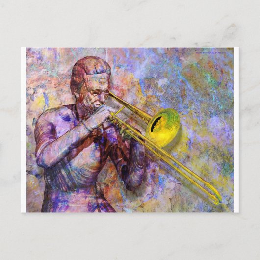 Trombone Solo Briefkaart (Voorkant)
