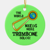 Trombone Solos Keramisch Ornament (Voorkant)