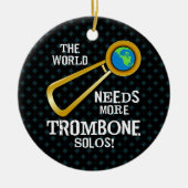 Trombone Solos Keramisch Ornament (Voorkant)