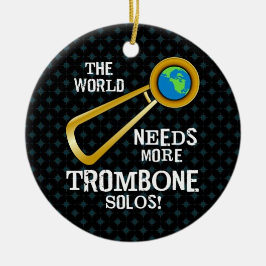 Trombone Solos Keramisch Ornament (Voorkant)